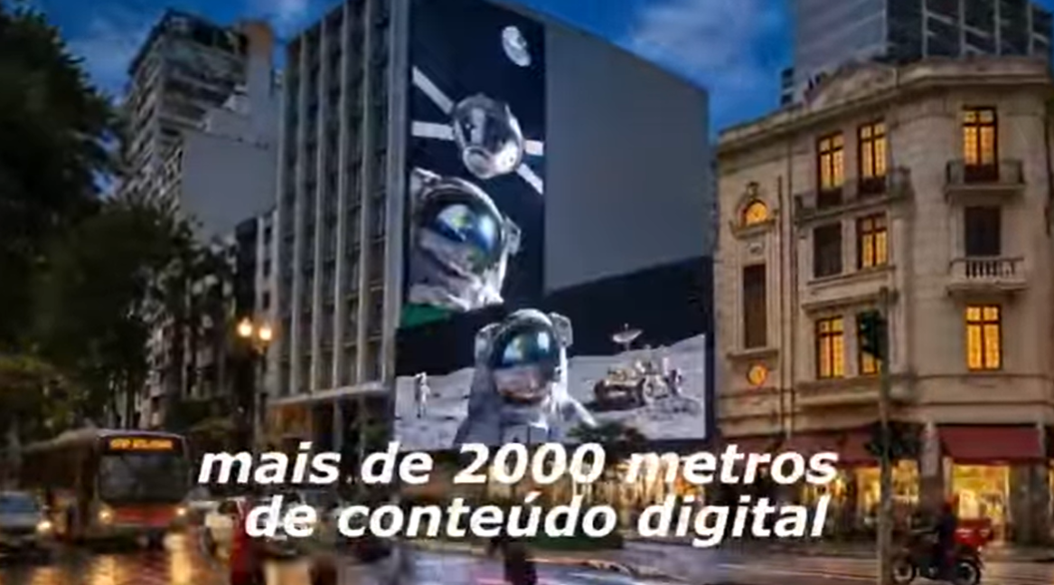 Vista aérea de área urbana com edifícios e vias