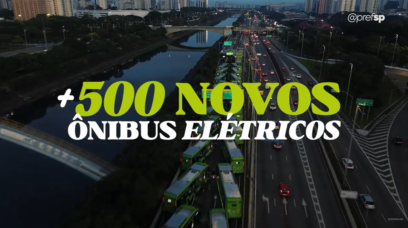 Prefeitura amplia maior frota sustentável do país com entrega de mais 500 novos ônibus elétricos