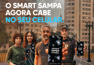 O SMART SAMPA agora cabe no seu celular. Seu celular identifica placas de veículos roubados, furtados ou adulterados avisa a polícia. Clique e baixe o app