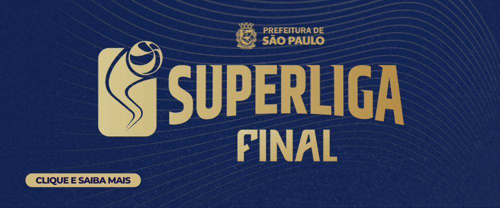 Na imagem, banner da final da Superliga 2026.