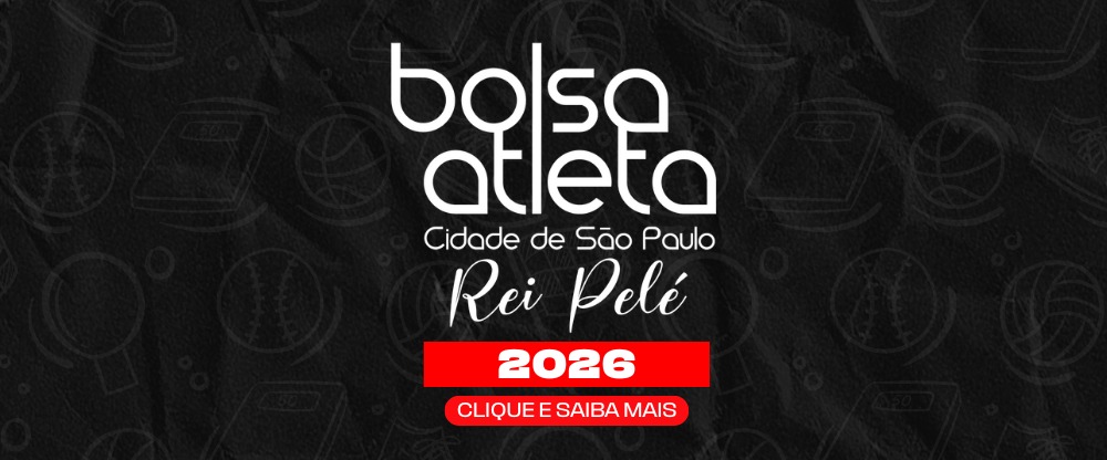 Na imagem, arte de divulgação do Bolsa Atleta Rei Pelé 2026.
