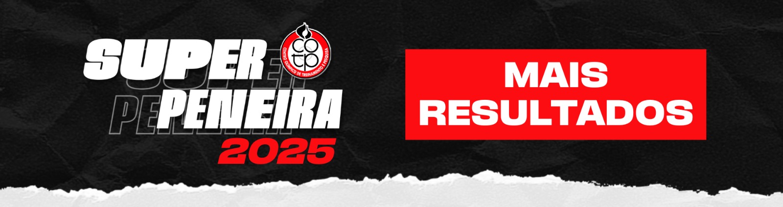 Na imagem, arte de mais resultados da Super Peneira 2025.